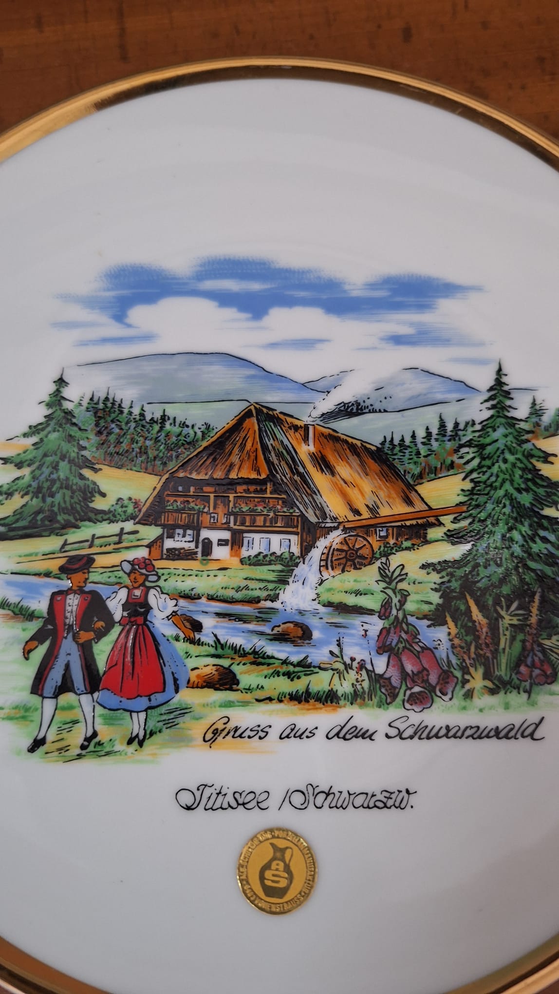 Farfurie ovală din portelan – Suvenir din Padurea Neagra, Germania