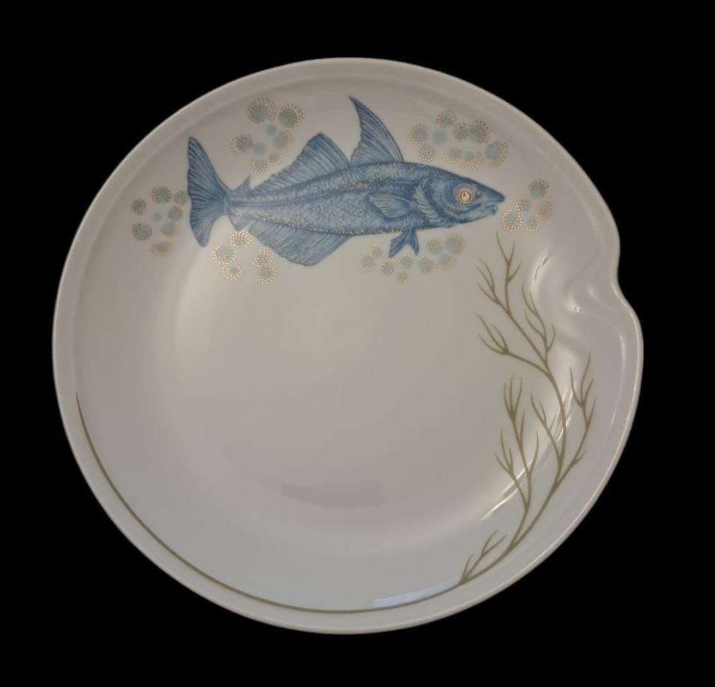 Set 12 Farfurii Kaiser Porzellan Germany – Seria Domino Poseidon
