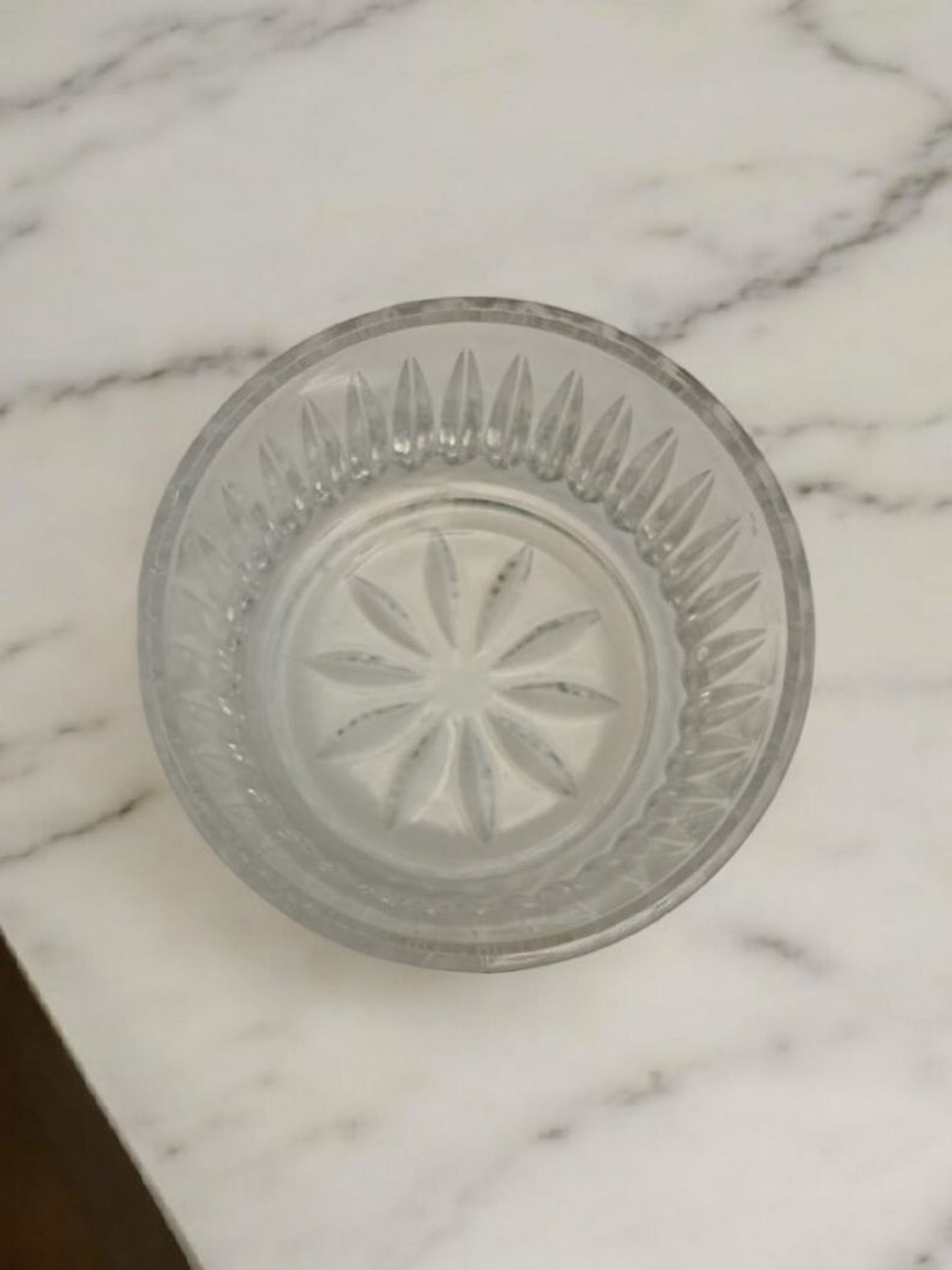 Suport lumânare din cristal Echt Bleikristall, vedere de sus cu detalii fine