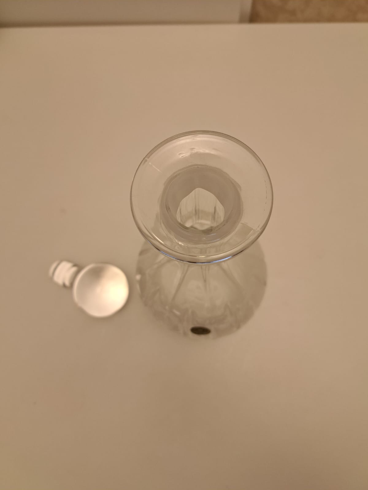 Decantor Opera RCR Royal Cristal Rock 24% - Vintage Made in Italy - Cristal de 24% plumb / Transparent / Diametru: 12