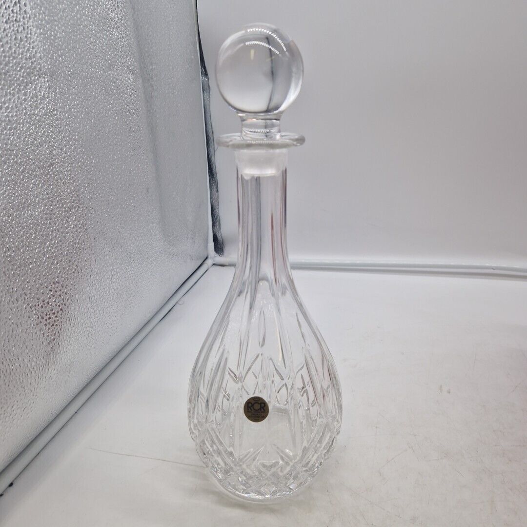 Decantor Opera RCR Royal Cristal Rock 24% - Vintage Made in Italy - Cristal de 24% plumb / Transparent / Diametru: 12